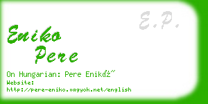 eniko pere business card